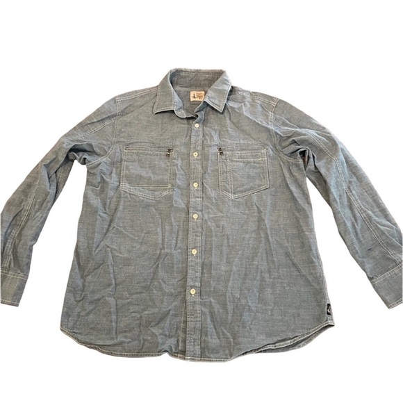 Howe Denim Chambray Western Work Button Down Shirt Sz XL - Picture 1 of 11